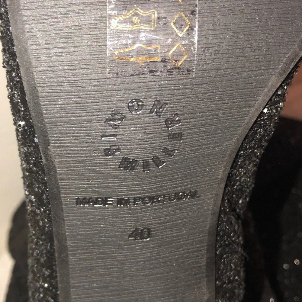 Simon Miller Mojo black glitter OTK boots 40=10